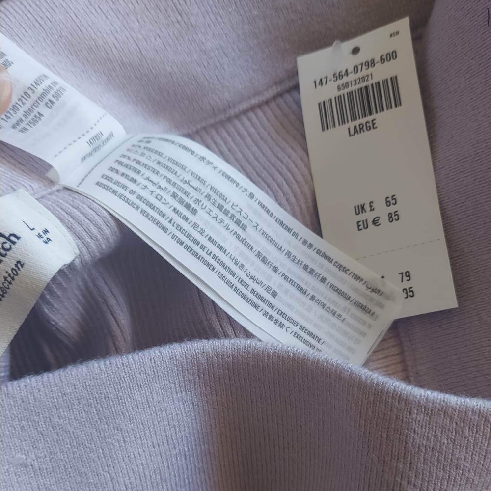 Abercrombie and Fitch Ribbed sweater pant size Large NWT - Picture 13 of 13